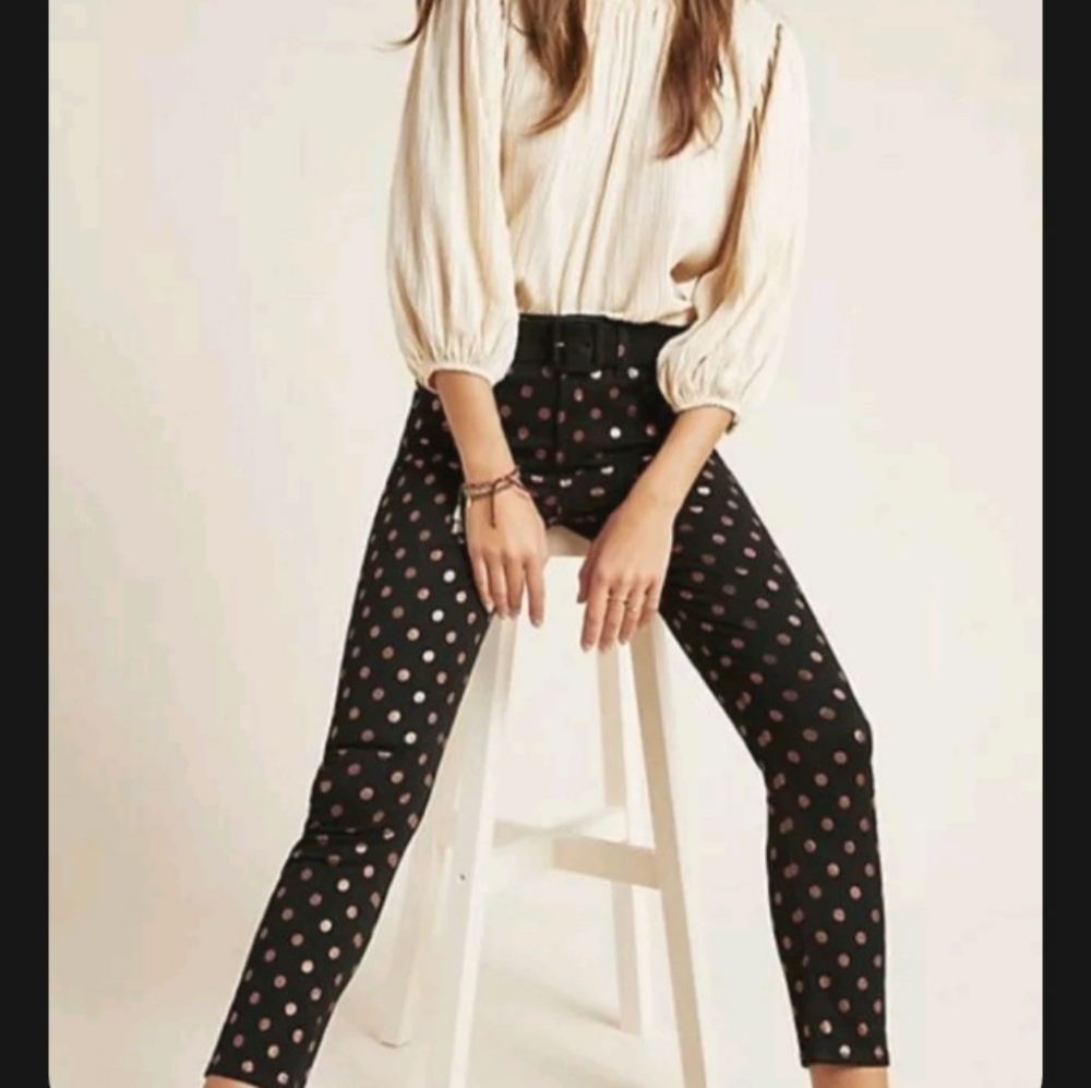 Jen7 By 7 For All Mankind Metallic Dot Jeans